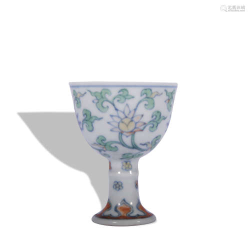 A DouCai 'floral' cup