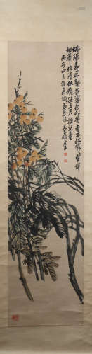 A Wu changshuo's Pipa painting