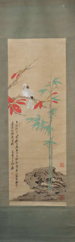 A Zhang daqian's flowers and birds painting