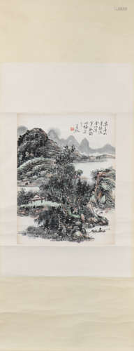 A Huang binhong's landscape painting