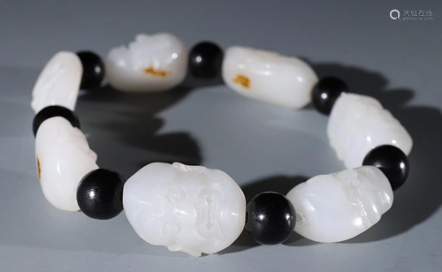 HETIAN JADE ARHAT PATTERN BRACELET