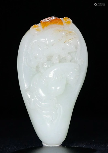 HETIAN JADE HORSE MONKEY PENDANT