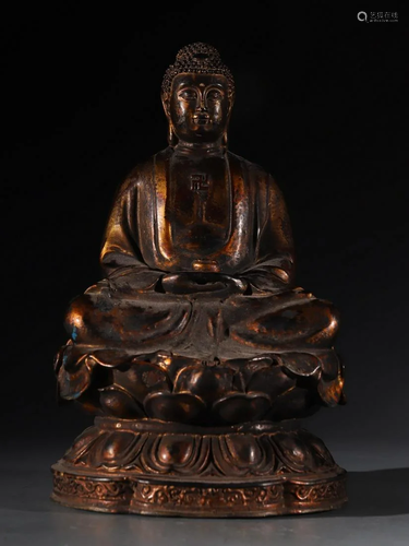 COPPER VAIROCANA BUDDHA STATUE