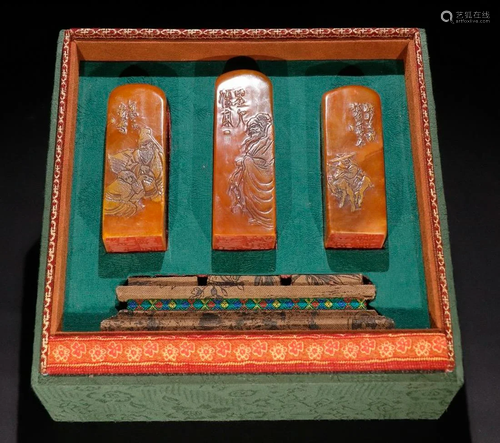 SET OF TIANHUANG STONE FIGURE STORY SEALS