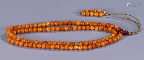 BEESWAX BEADS STRING NECKLACE