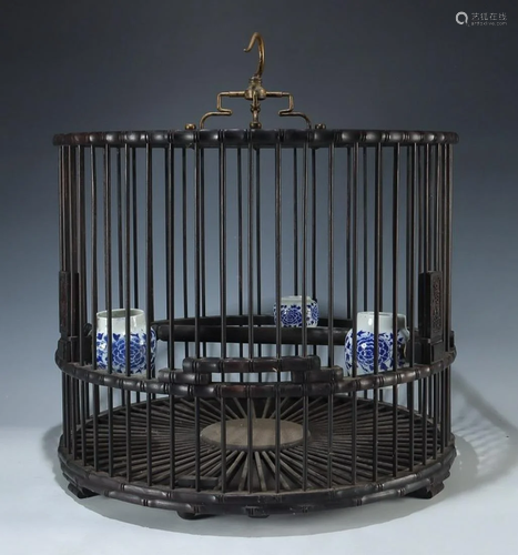 ZITAN WOOD BIRD CAGE