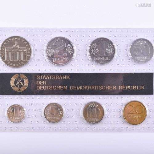 DDR KMS 1988 Stempelglanz | GDR coin set 1988 mint condition