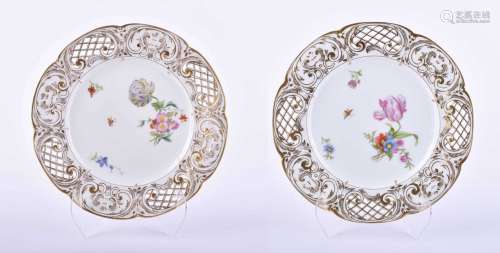 zwei Teller KPM 18.Jhd. | two plates KPM 18th century