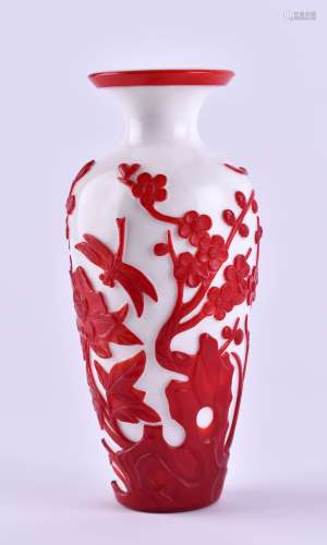 Overlay Glasvase China 20. Jhd. | Overlay glass vase China 2...