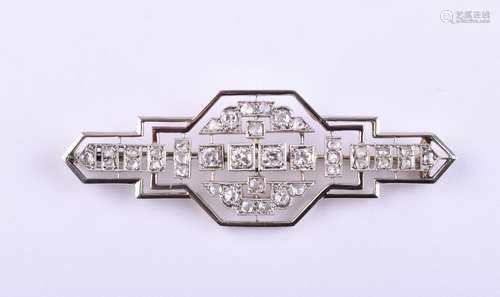 Art déco Brillant-Brosche Frankreich | Art Deco diamond broo...