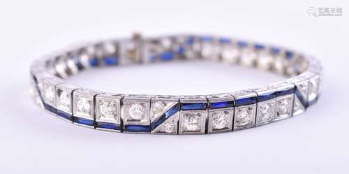 Art déco Brilliant Saphir Armband Frankreich 1925 | Art Deco...