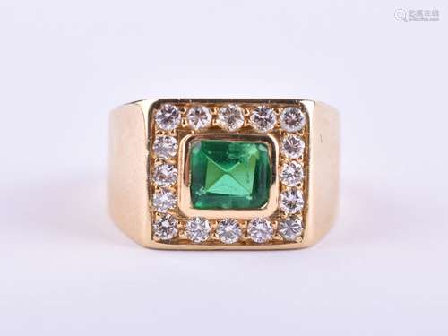 Smaragd Brillant Ring | Emerald brilliant ring