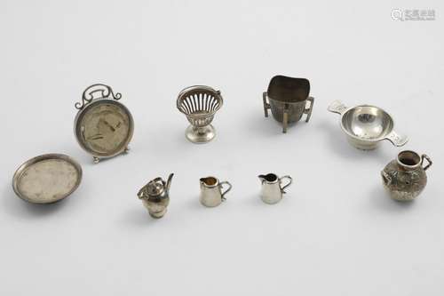 MINIATURES OR TOYS:- Two Edwardian jugs (one initialled), a ...