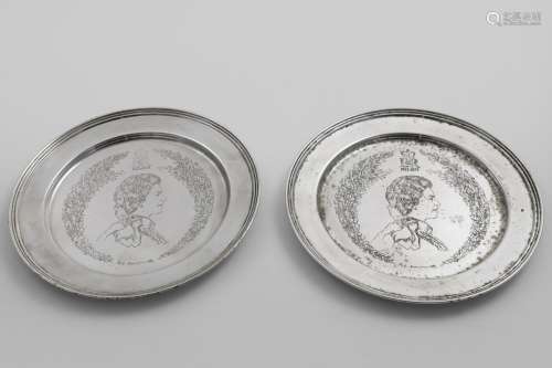 TWO ELIZABETH II LIMITED EDITION PLATES commemorating the Si...