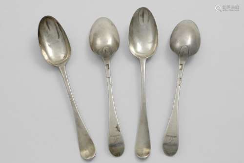 A SET OF FOUR SCOTTISH PROVINCIAL TABLE SPOONS, HANOVERIAN P...
