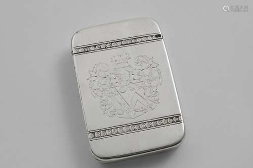 A GEORGE I / II SNUFF BOX rectangular with rounded corners, ...