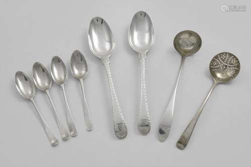 A SET OF FOUR SCOTTISH PROVINCIAL TEA SPOONS Hanoverian patt...