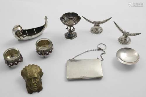 MISCELLANEOUS SMALL ITEMS:- An Edwardian miniature gondola, ...