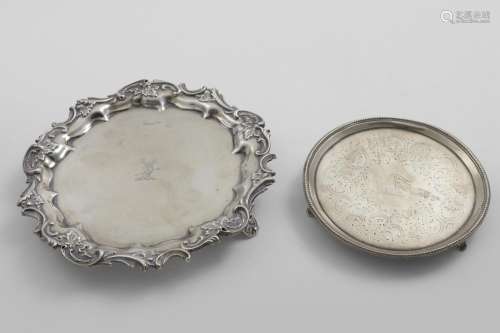 A GEORGE III WAITER crested, by Thomas Daniell, London 1785 ...
