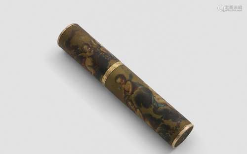 A LATE 18TH CENTURY FRENCH GOLD-MOUNTED VERNIS MARTIN SEALIN...