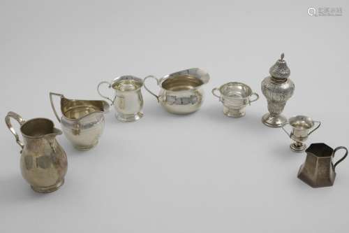 A MIXED LOT:- A Continental pepper caster with English impor...