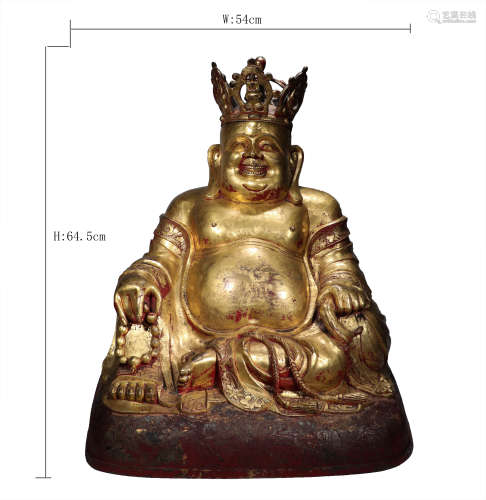 Maitreya Buddha in gilded bronze