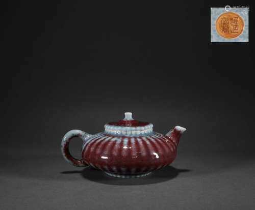 Qing Dynasty - Red Cowpea Teapot