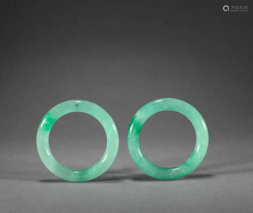Qing Dynasty - A Pair of Jade Bracelets