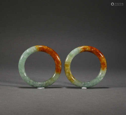 Qing Dynasty - A Pair of Jade Bracelets