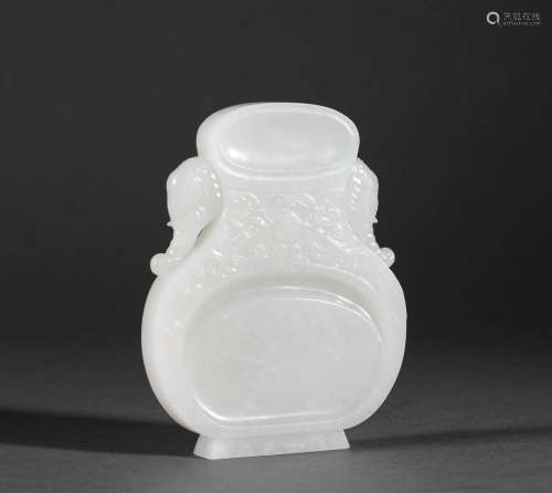 Qing Dynasty - Hetian White Jade Inkstone