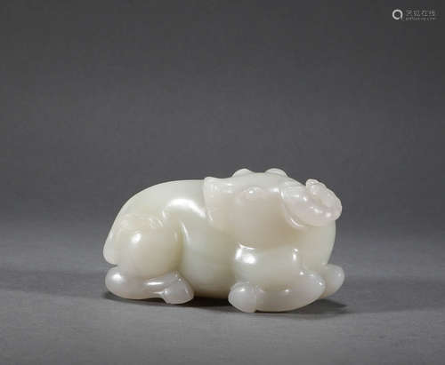 Qing Dynasty - Hetian Jade Bull