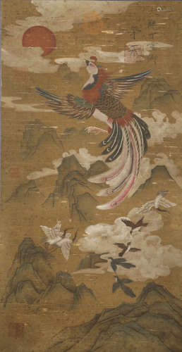 Song Dynasty - Song Huizong Hundred Birds Gathering Hanging ...