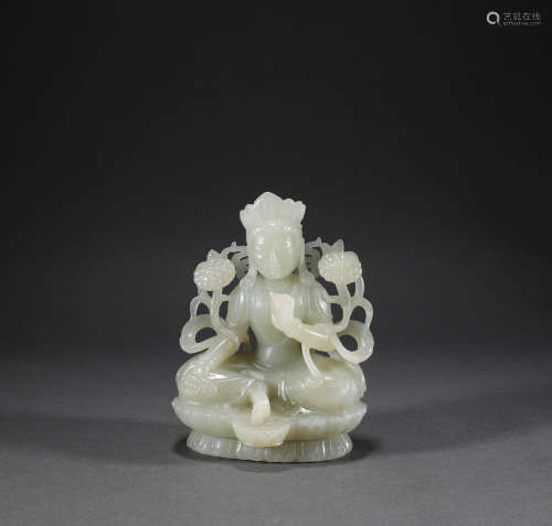 Qing Dynasty - Hetian Jade Guanyin