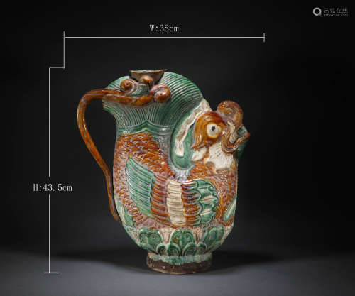 Liao Dynasty - Three-Color Fish Dragon Pot