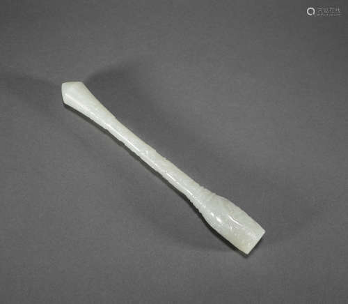 Qing Dynasty - Hetian Jade Pen Tube