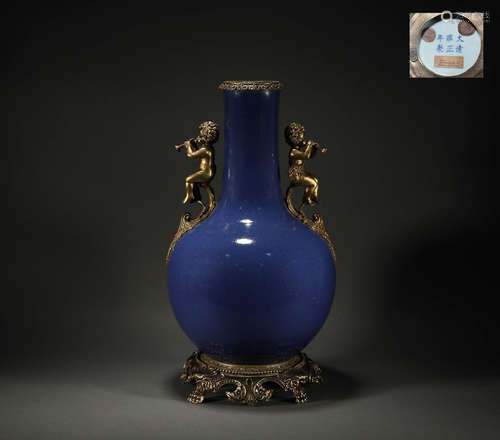 Qing Dynasty - Blue Pomelo Amphora