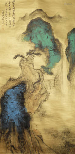 Zhang Daqian Splashed Ink Landscape, Hanging Scroll on Paper