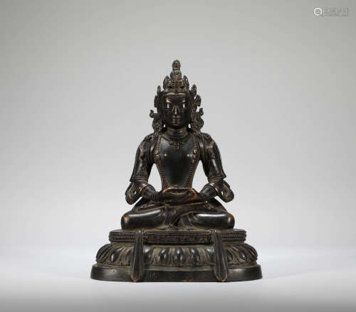 Qing Dynasty - Bronze Buddha Shakyamuni Buddha