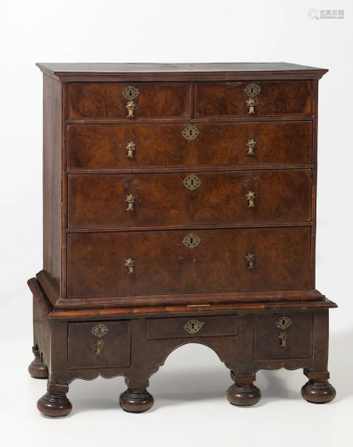 George III English high chest of drawers