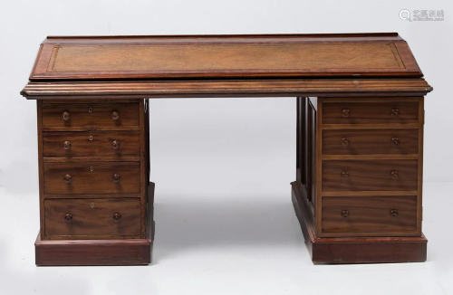 English desk with lectern