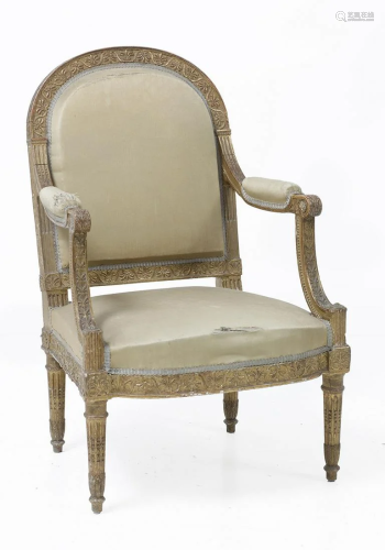 Gilded armchair, Louis XV style
