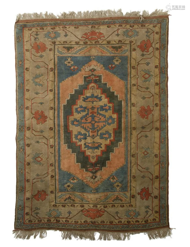 Tile blue oriental rug