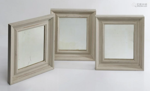 Set of three cream molded MIRRORS