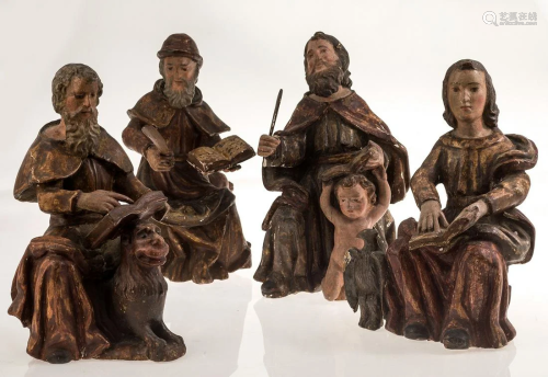 The four Evangelists, sculptures 17th century