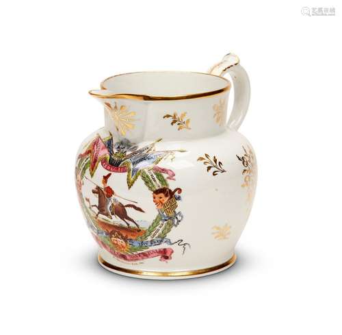 A COALPORT PORCELAIN JUG CIRCA 1814