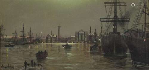 WILFRED JENKINS (BRITISH 1857-1936)THE QUEEN'S DOCK; THE THA...