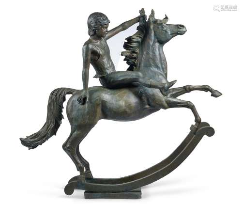 λ JAMES OSBORNE (1940-1992), BOY ON A MAGIC ROCKING HORSE