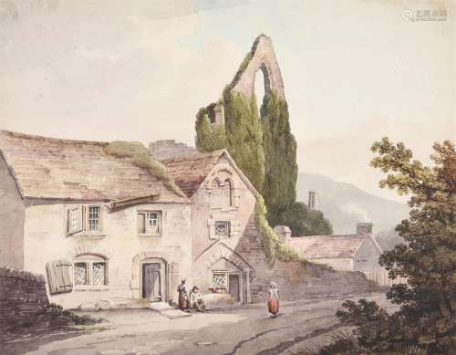 ATTRIBUTED TO SAMUEL PROUT (BRITISH 1783-1852), TINTERN ABBE...