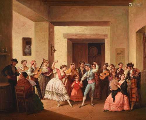 JOSE GUTIERREZ DELA VEGA (SPANISH 1791-1865), FIGURES DANCIN...