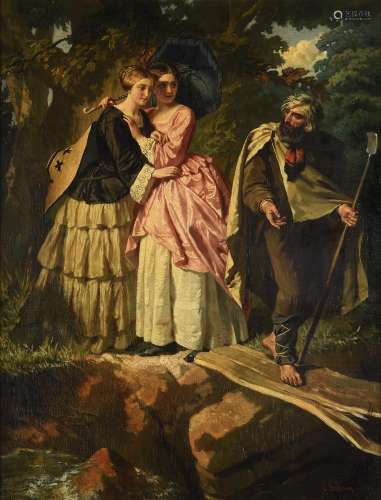 EDMOND LERCLERCQ (FRENCH 1817-1853), LEADING THE WAY